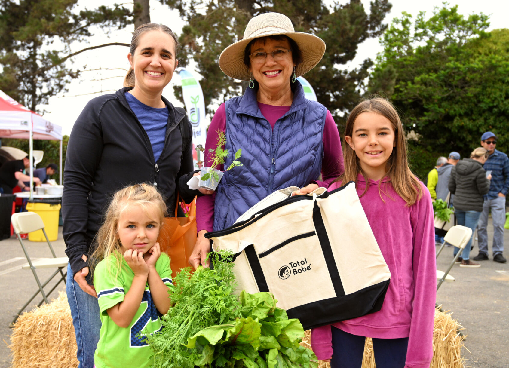 The Miller family of Santa Maria attend Farm Day at Babé Farms where fresh food and produce were available to the public.